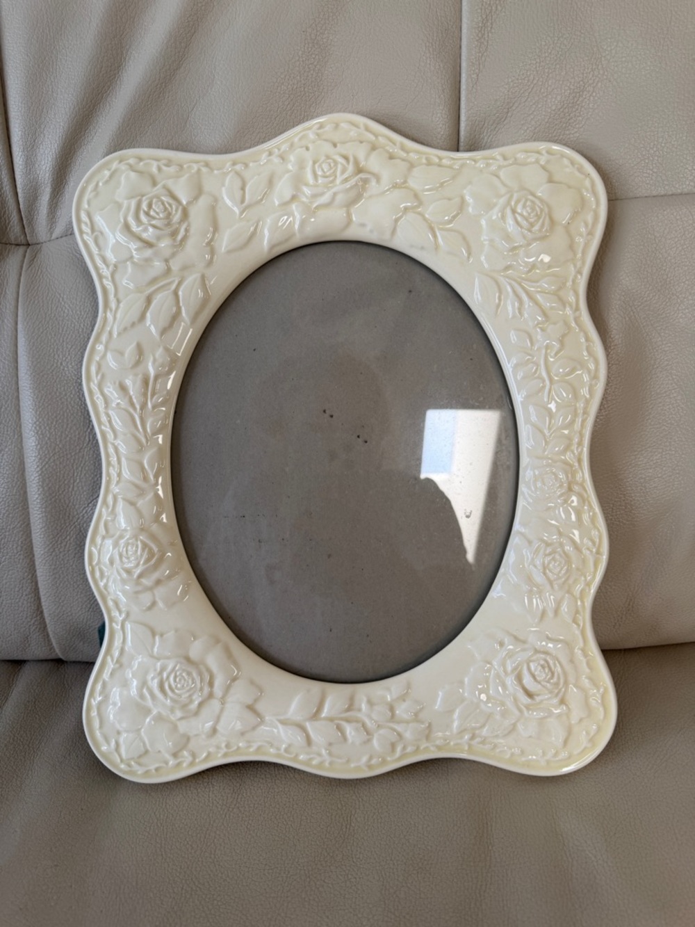 vintage ceramic picture frame